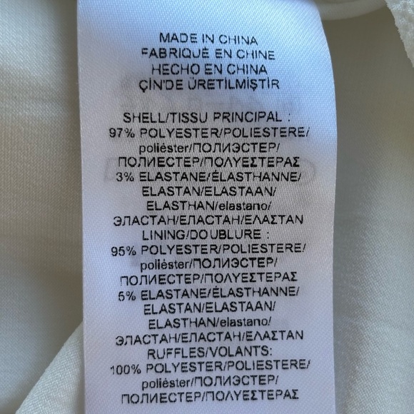 Lauren by Ralph Lauren Cream Crepe Shift Dress With Lace Bell Sleeves - Picture 8 of 11